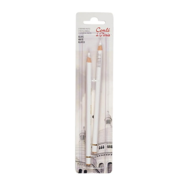Conté Pastel Pencil Set, White, 2Pencils