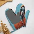 thumbnail image 4 of Hirioo Cool Dog In Hoodie for Silicone Oven Mitts for BBQ, Baking, Cooking, Set of 2, Heat Resistant 260℃, Non-Slip Kitchen Essentials, 4 of 6