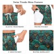 thumbnail image 5 of FORMRS Mens Swim Trunks Mesh Liner Quick Dry Casual Beach Board Shorts with Pockets, Sizes S-2XL, Green Art Abstract Pattern, 5 of 9
