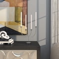 thumbnail image 2 of DecMode 4 Holder Silver Stainless Steel Metal Overlapping U-Shaped Candelabra with Round Elevated Base, 2 of 12