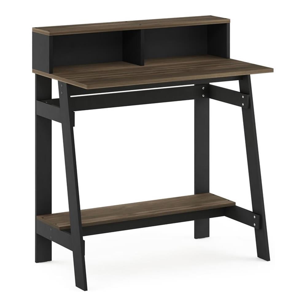 Pemberly Row Contemporary Wood A-frame Computer Desk in Columbia Walnut