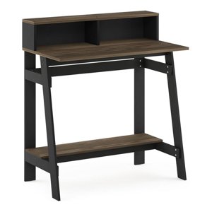 Pemberly Row Bois contemporain A-frame ordinateur bureau en Columbia Walnut