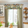 thumbnail image 3 of Yayeee Kitchen Valance Rod Pocket 54" x 18" Living Room Window Curtain, Beige Floral Garden, 3 of 6