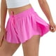 thumbnail image 5 of Pantalones Deportivos Pantalones Yoga Alta Elasticidad Falda Tenis Bolsillo Sexy Nude Agradable para La Piel (rosa Rojo XL), 5 of 9