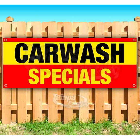 Carwash Specials 13 oz Vinyl Banner With Metal Grommets
