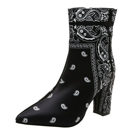 

QYZEU Store Online Shoes Boots for Women With Heel Retro Short Breathable Women S Heels Boots Shoes Zipper High Fashion Women S Boots