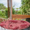 thumbnail image 2 of Ambesonne Rose Pattern Fitted Round Tablecloth, Romantic Boho Floral, 36"- 40" Diameter, Dark Coral Charcoal Grey, 2 of 5
