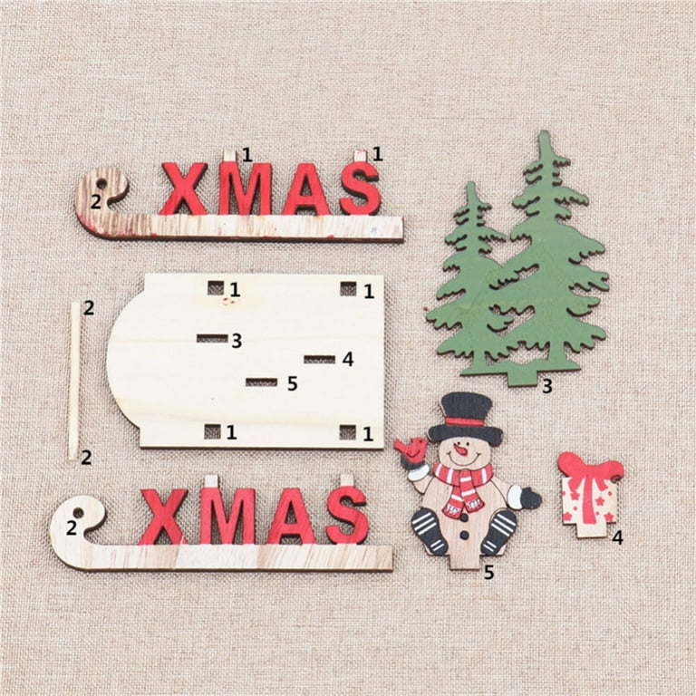 Christmas Miniature Items Trees Santa Elk Snowman Cute DIY Accessories  Keychain Christmas Home Decor Mini Desk Decorations