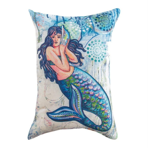 Manual Woodworkers SHJOTS Jewels of The Sea SIE Dye Rectangle Throw Pillow, 18 x 13 inch, Multicolor