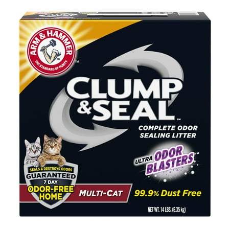 UPC: 0033200021438 | Arm & Hammer Clump Seal Multi-Cat Complete Odor Sealing Clumping Cat Litter  14lb