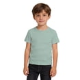 thumbnail image 2 of Huanglei Soft Kids Tee Breathable Basic Short Sleeve Shirt For Girls And Boys Comfortable Casual Round Neck Top For Children Soft Cotton Tees ,5-6 Years ,Green, 2 of 6