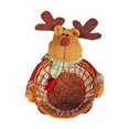 thumbnail image 2 of sunsanly Christmas Candy Basket Rattan Weaving Candy Basket with Stuffed Plush Santa Claus Snowman Holiday Party Sweets Basket Tabletop Ornament for Home, 2 of 8