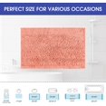 thumbnail image 2 of Striped Coral Bathroom Rug Mat 20"x32" Ultra Soft, Non Slip Chenille Bath Rugs, Absorbent Plush Shaggy Bath Mats for Bathroom, Bedroom, Kitchen, Shower, Tub, 2 of 6