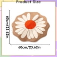 thumbnail image 3 of Flower Area Rug Non Round Floor Mat for Bedroom Bathroom & Nursery Soft Absorbent Machine Washable Carpet for Kids Room & Dorm Decor, 3 of 8