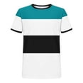 thumbnail image 4 of Khunlpohl Striped Short Sleeve for Mens Crewneck Basic Casual Tshirts Color Block Summer Loose Tees Tops, 4 of 5