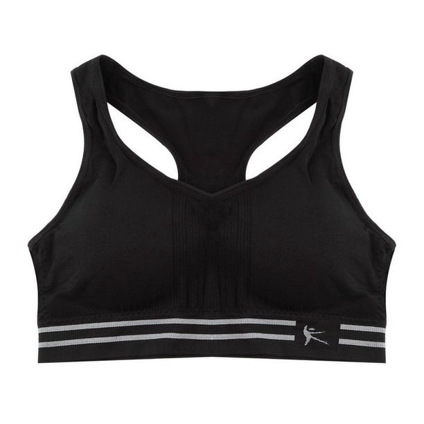 Women Seamless Racerback Padded Cotton Solid Sports Bra Top Yoga Fitness  Padded Stretch Workout Tank Top 