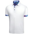 thumbnail image 2 of SPEEDRUN Men's Golf Polo Shirts, Classic Fit Short Sleeve for Casual & Business Wear, White 2XL, 2 of 6