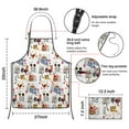 thumbnail image 3 of White Chicken Farm Pattern Apron-Garden Aprons for Women with Pockets-Cotton Linen Waterproof Kitchen Cooking Gardening Aprons Adjustable for Kitchen,Cooking,BBQ and Salon 33x27 Inch, 3 of 4