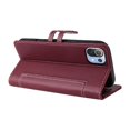 thumbnail image 2 of Étui Portefeuille Premium pour Xiaomi 11 Lite avec Fentes pour Cartes et Support, Couverture à Rabat Rouge, 2 of 7