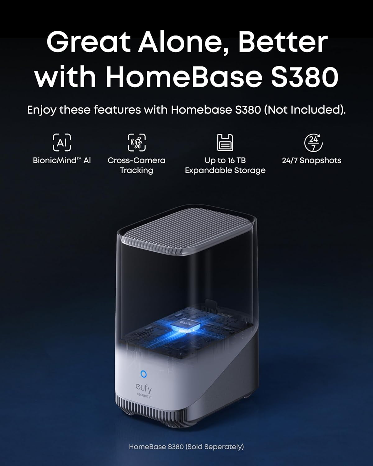 eufy Security eufyCam S4, Solar Security Camera Wireless Outdoor, Triple Lens Bullet-PTZ Cam, 4K UHD, 360° Pan and Tilt, Auto Track, 8× Hybrid Zoom, Color Night Vision, HomeBase S380 Compatible