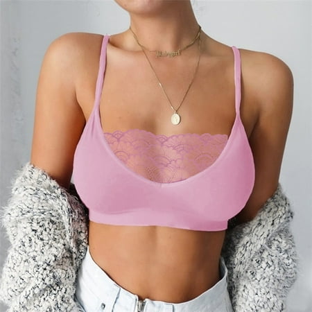 

Cathalem Outfits for Women Party Night Cage Women Camisole Tank Elastic Lace Tops Bra Bustier Lingerie Dress for Women Underwear Pink 3X-Large
