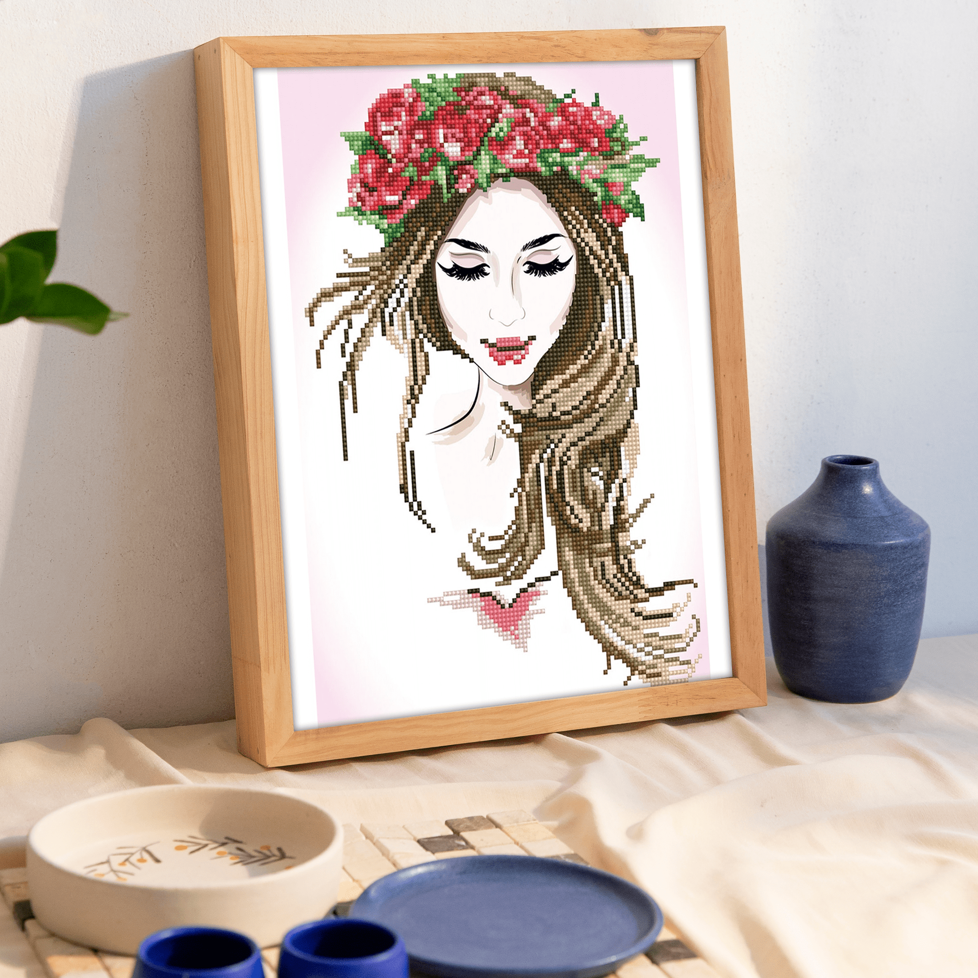 Diamond Dotz Garland Beauty Diamond Painting Kits for Adults - Diamond Art Kits a Relaxing Creative Craft Kit with Dotz Gems 16"x11"