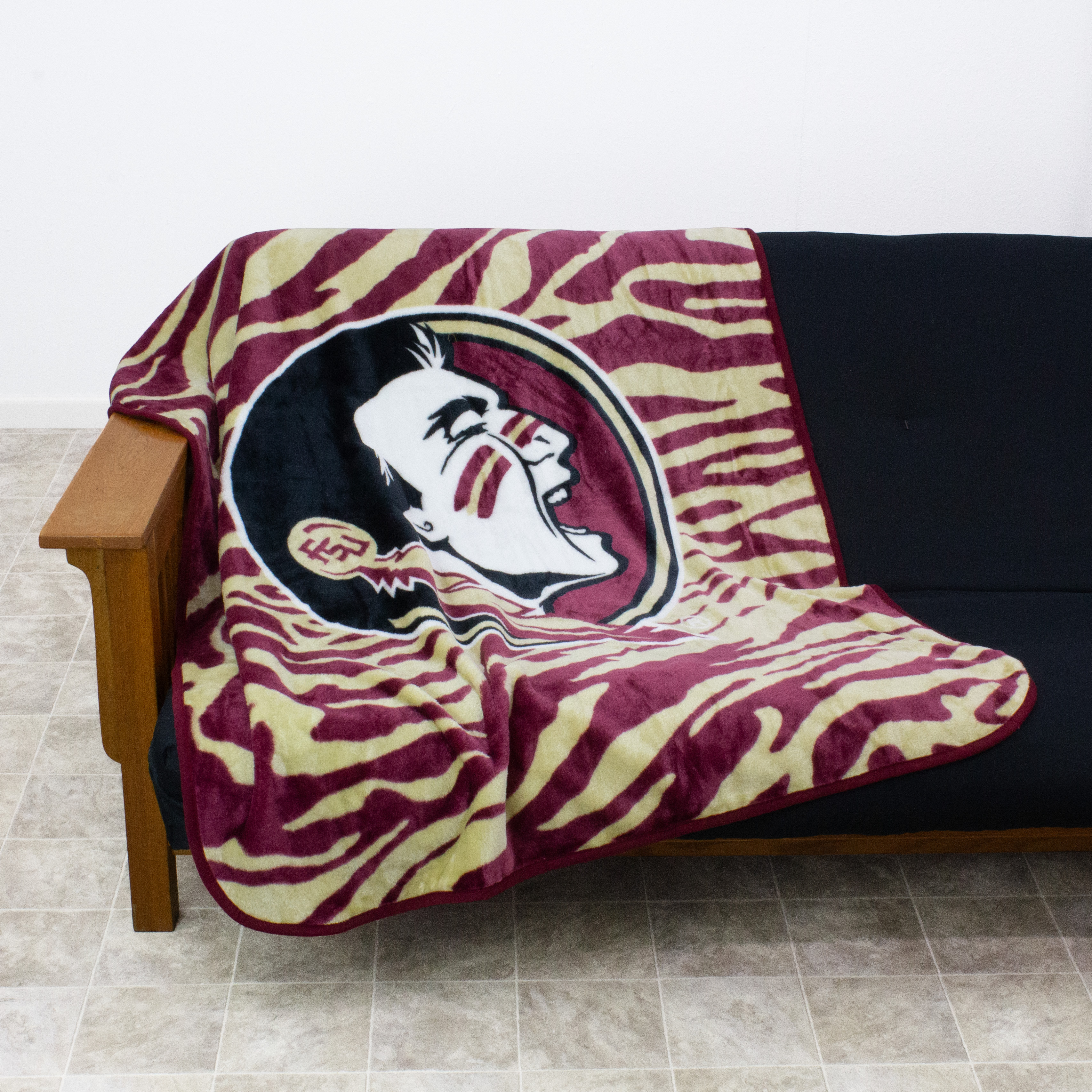 College Covers Everything Comfy Florida State Seminoles Soft Raschel Throw Blanket, 60" x 50" - image 3 of 8