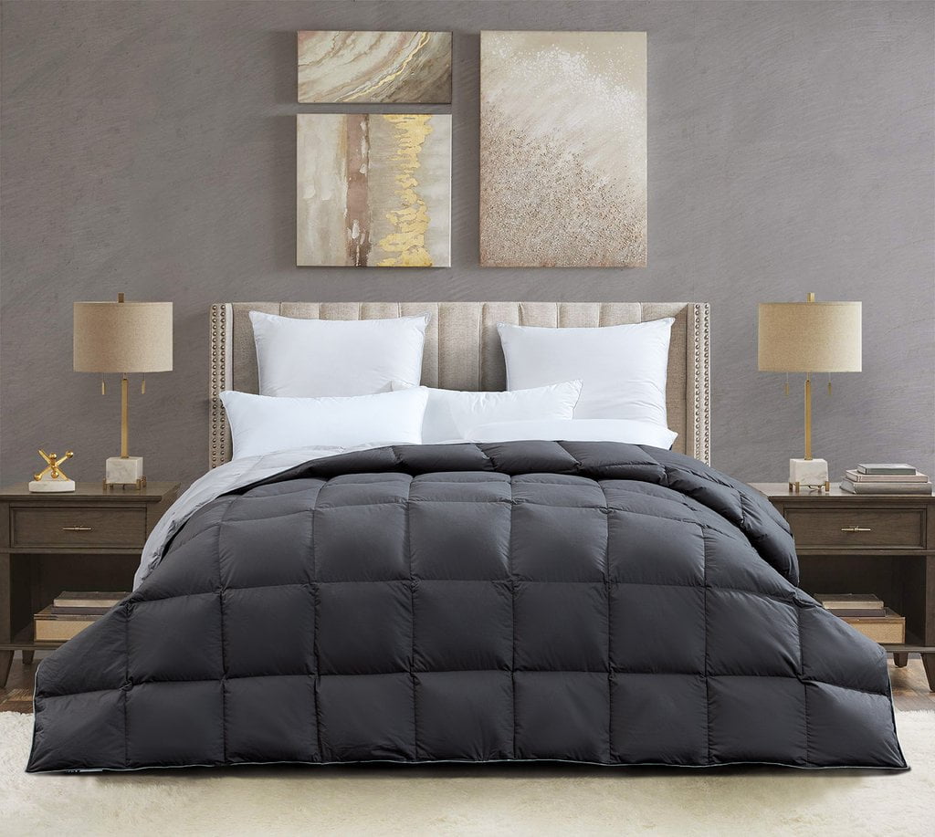 Oversize Queen Size Dark Gray Light Gray Down Insert High Quality 750 Fill White Down Super Cleaned For Greater Purity Box Stitched Corner Taps Chelsea Two Q Walmart Com Walmart Com