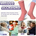 thumbnail image 6 of Women's Winter Warm Snow Socks Solid Color Soft Fluffy Bed Socks Ladies Home Floor Slipper Plush Thicken Coral Fleece Warmer, 6 of 9
