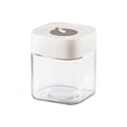 thumbnail image 1 of Frasco hermético para alimentos, frasco de vidrio con tapa, recipiente apilable para almacenar té. Blanco 750ml, 1 of 9