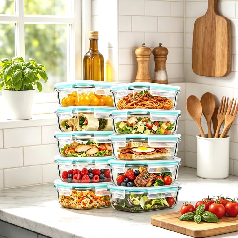 Sindcom 10-Pack Glass Meal Prep Containers, 22oz photo 8