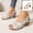 White, variant on Womens Sandals Floral Print Peep Toe Sandals Adjustable Buckle Chunky Block High Heel Summer Dress Shoes