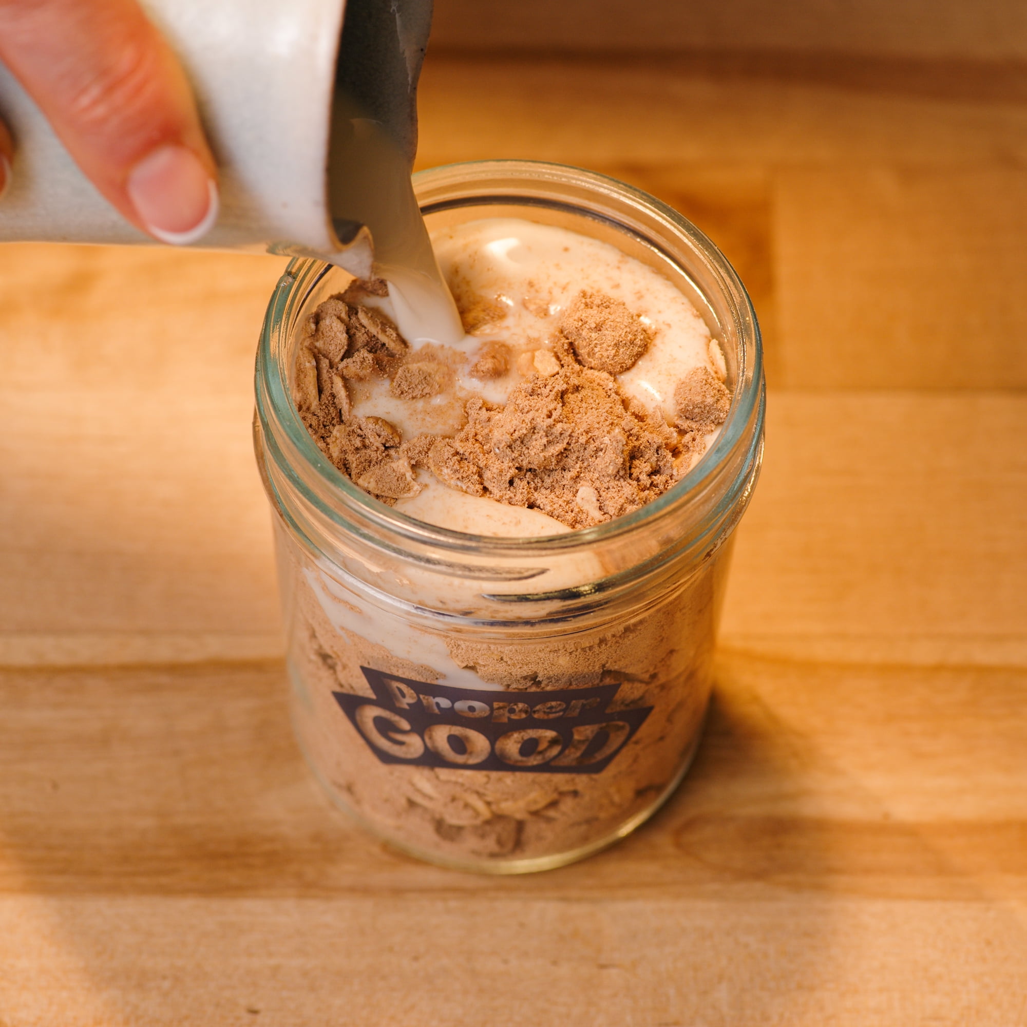 (2 pack) Proper Good Chocolate Banana Peanut Butter Overnight Oats, 15g Protein, Shelf-Stable 2.59 oz packet