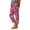 A06-Hot Pink, variant on LEKWK Printed Linen Pants for Women Elastic Waist Casual Wide Leg Pants Lightweight Loose Fit Flowy Trousers with Pockets Beach Vacation Boho Loungewear
