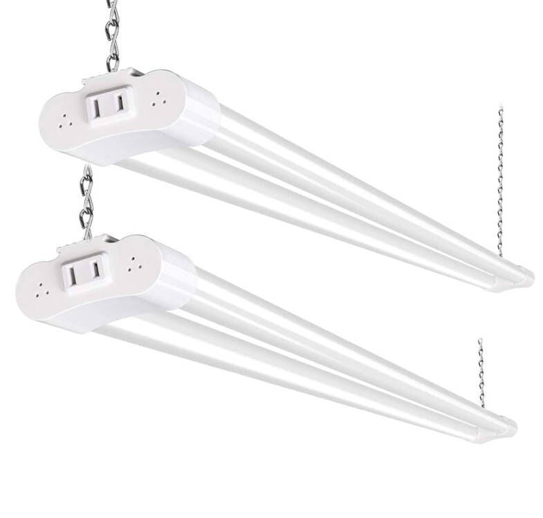 2 PACK 4ft 40W LED Industrial Utility Shop Light 5000K Daylight Frosted 