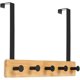 thumbnail image 1 of Percha de puerta de madera de pino duradera y de construcción sólida, organizador multiusos que ahorra espacio y es funcional y elegante para cocina y dormitorio (natural), 1 of 5