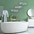 thumbnail image 5 of 3 Pieces Farmhouse Teal Bathroom Wall Art Wood with Floral and Inspirational Words for Various Places, 5 of 8