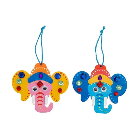 Fun Express Diwali Elephant Ornament Craft Kit - Makes 12