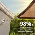 thumbnail image 5 of AMGO Pro Ring 22' x 32' x 38.84' Brown Right Triangle Customized Size Sun Shade Sail,Commercial Grade Canopy, Reinforced Corners & Edges, 260 GSM Fabric Heavy Duty -3 Years Warranty, 5 of 9