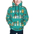 thumbnail image 5 of Kll Unisex Kids Boys Girls Hooded Pocket Pullover Hoodies-Cartoon Dogs, 5 of 9
