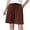Coffee-15, variant on HTNBO Women's Knee Length Bermuda Shorts Cotton Linen Yoga Short Elastic Waist Athletic Casual Summer Shorts