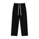 thumbnail image 1 of Pantalones de hombre de pana de longitud completa, color liso, cintura elástica, rectos, finos, de terciopelo, 1 of 2