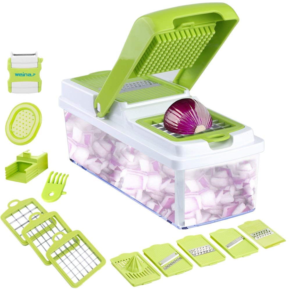 Vegetable Slicer Dicer WEINAS Food Chopper Cuber Cutter, Cheese Grater