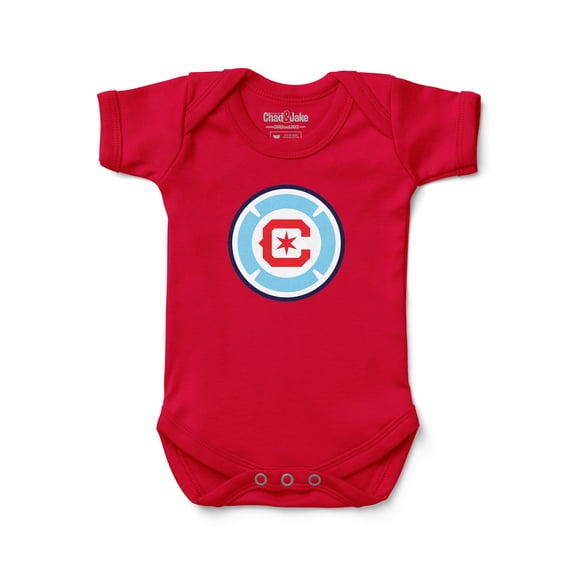 Infant Chad & Jake Red Chicago Fire Bodysuit