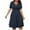 Dark Blue dress plus size women, variant on Brnmxoke Women's Plus Size Short Sleeve Dress Casual Summer V Neck Solid Swing Dresses Pockets Sundress 2024 High Waist A-Line Going Out Midi Dress