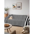 thumbnail image 6 of Black White Stripe Couch Cover for Dogs, Modern Minimalist Geometric Striped Washable Sofa Covers Slipcover for Pets Dogs Futon Cover, Couch Recliner Covers, Oversized Chair Slipcover 71"x91", 6 of 9