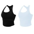 thumbnail image 1 of Sujetador deportivo para mujer, 2 uds., almohadilla extraíble para el pecho, Tops cortos de entrenamiento para Yoga, gimnasio, Fitness, Top Zhivalor BST3006884-2, 1 of 5