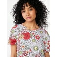 thumbnail image 4 of Joyspun Women's Print Sleepshirt with Pockets, Sizes S/M to 2X/3X, 4 of 5