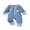 Blue, variant on Baby Boys Jumpsuit, Long Sleeve Striped Patchwork Casual Autumn Newborn Romper Clothes
