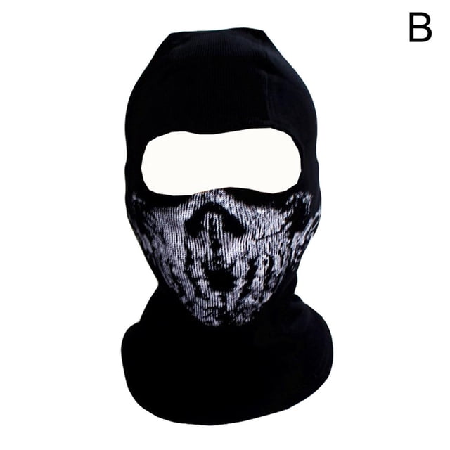 CHOK Cagoule Squelette Masque Intégral Noir